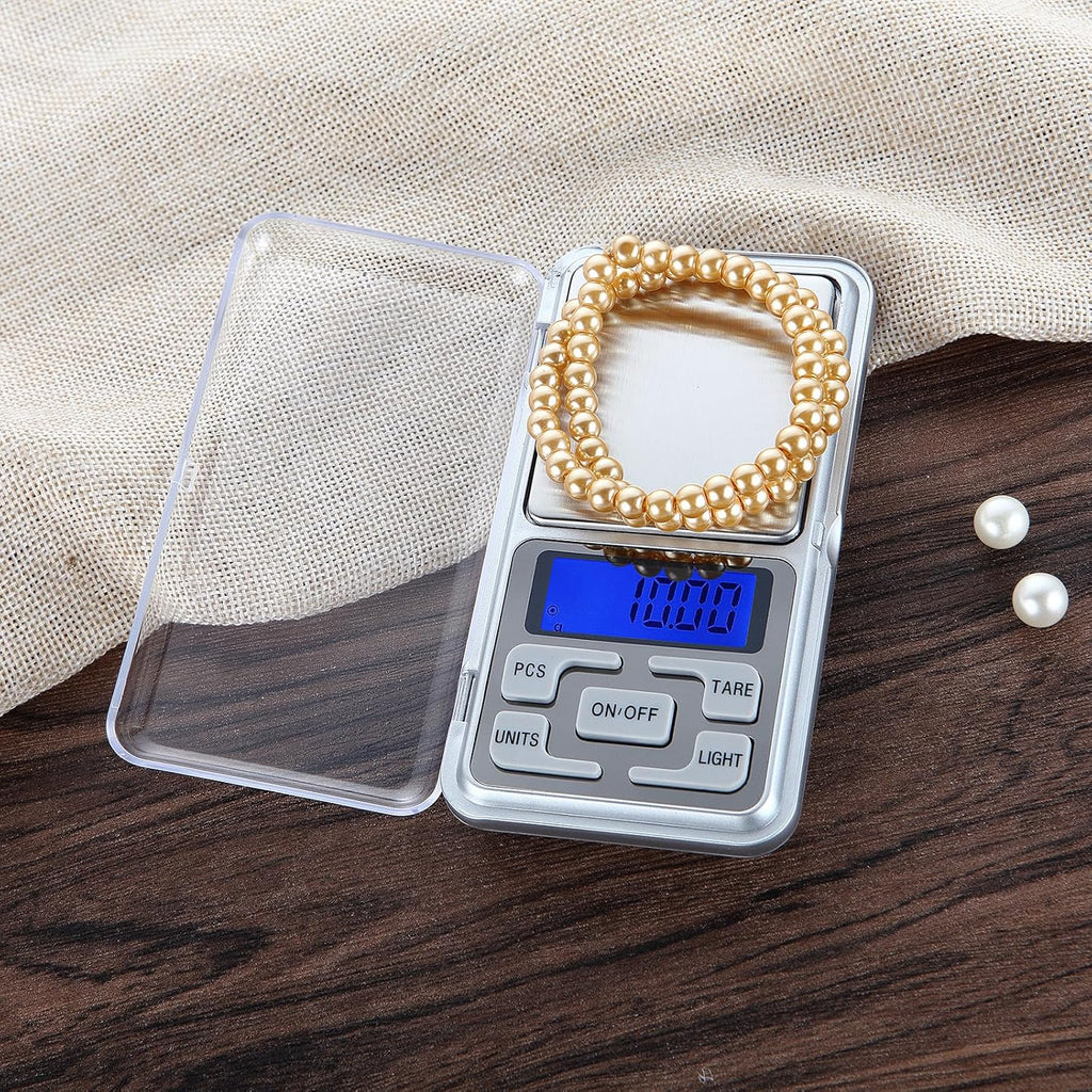 Compact Digital Pocket Scale – 500g/0.01g Accuracy with LCD Display
