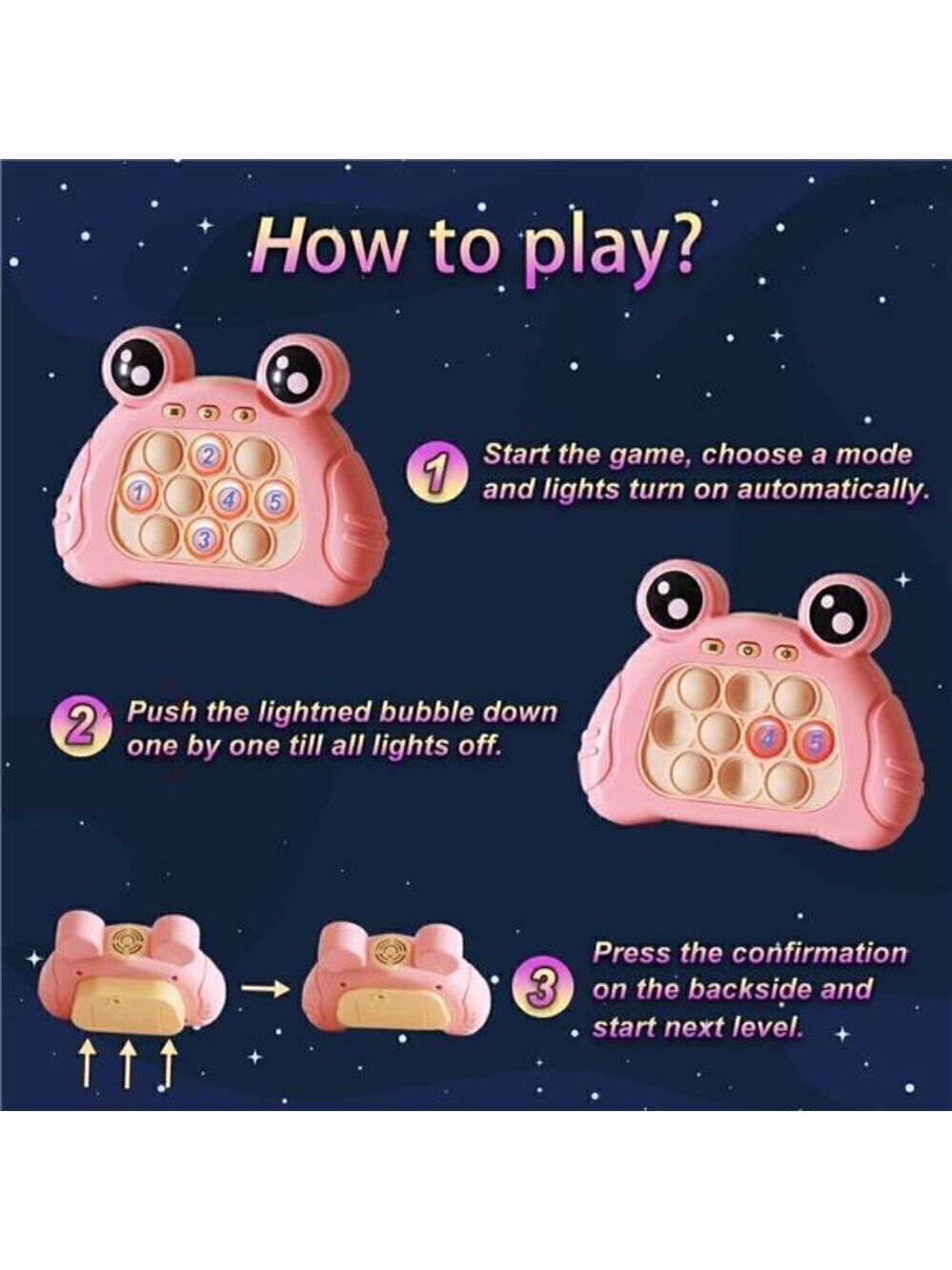 Fast Push Intelligent Game - Pink Bubble Fidget Toy for Kids & Adults
