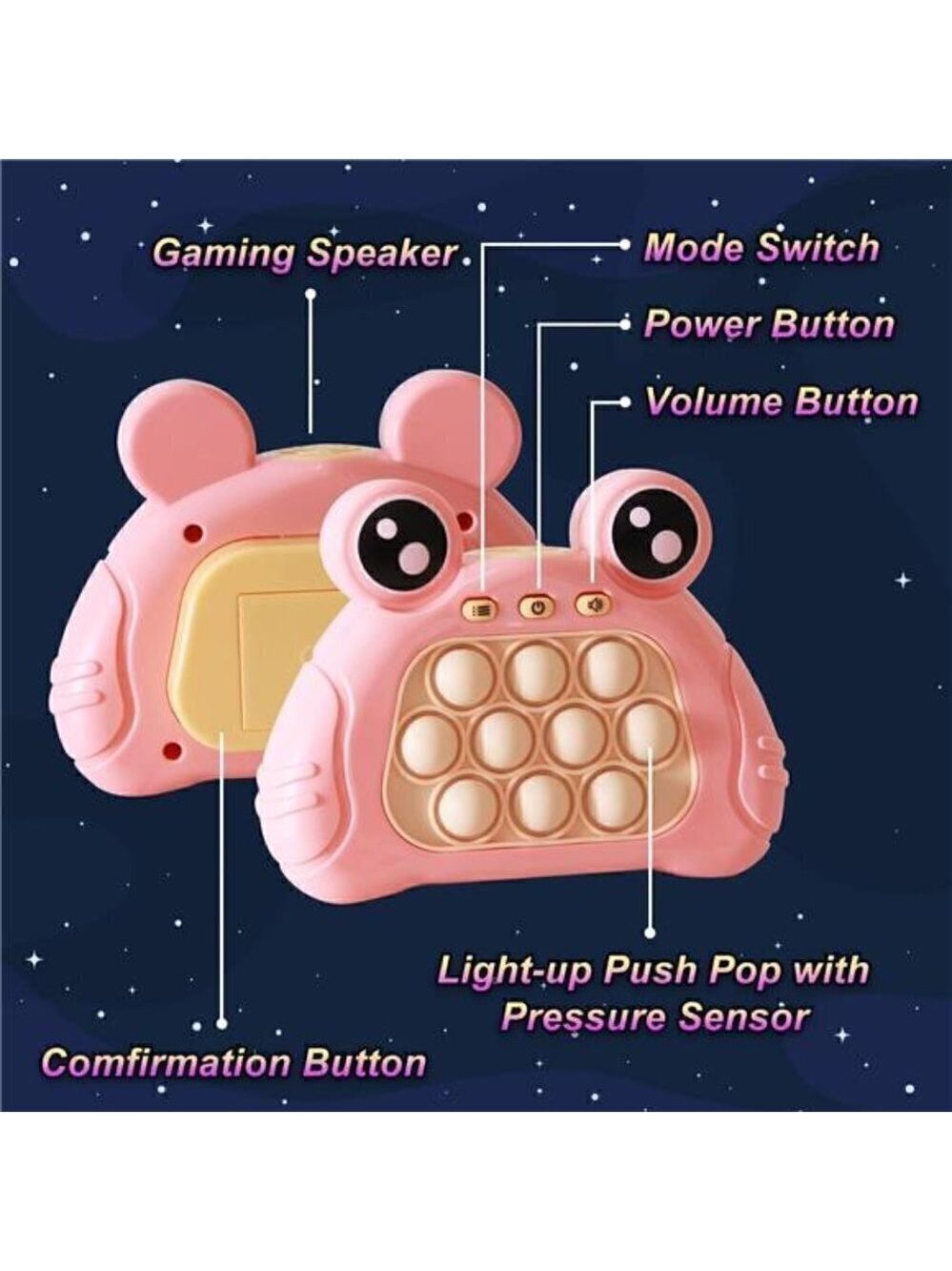 Fast Push Intelligent Game - Pink Bubble Fidget Toy for Kids & Adults